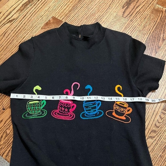 Michael Simon |‎ Teacup Multicolor Knit Dress Sz L - Picture 7 of 7